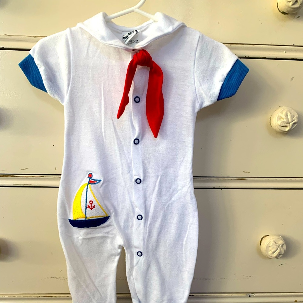 Vintage Jog Tog baby sailor boy outfit size M